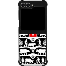Coque Samsung Galaxy Z Flip6 - Silicone rigide noir Poya Suisse 3 noir