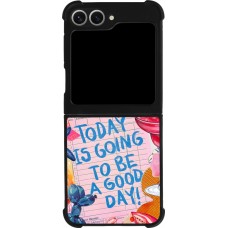 Coque Samsung Galaxy Z Flip6 - Silicone rigide noir Preppy Today is Going to be a good day