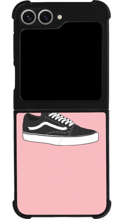 Coque Samsung Galaxy Z Flip6 - Silicone rigide noir princesse en basket