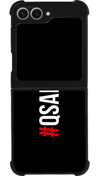 Coque Samsung Galaxy Z Flip6 - Silicone rigide noir Qsafoda 1