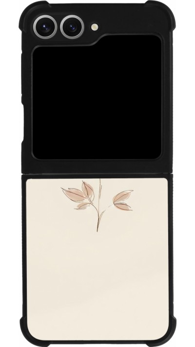 Coque Samsung Galaxy Z Flip6 - Silicone rigide noir Sable Rose Minimaliste