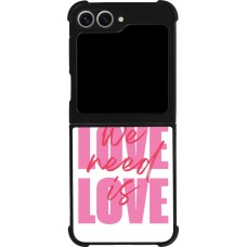 Coque Samsung Galaxy Z Flip6 - Silicone rigide noir Saint Valentines Day 26 Love all we need is