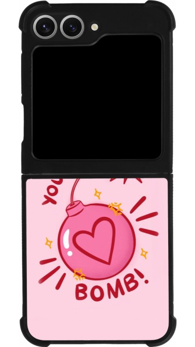 Coque Samsung Galaxy Z Flip6 - Silicone rigide noir Saint Valentines Day 26 You are the bomb