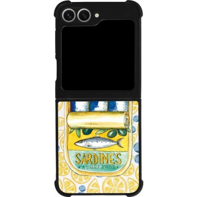 Samsung Galaxy Z Flip6 Case Hülle - Silikon schwarz Sardines in oil 2026