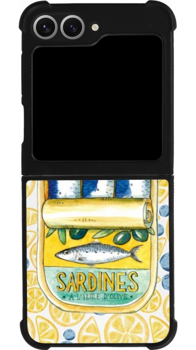 Samsung Galaxy Z Flip6 Case Hülle - Silikon schwarz Sardines in oil 2026