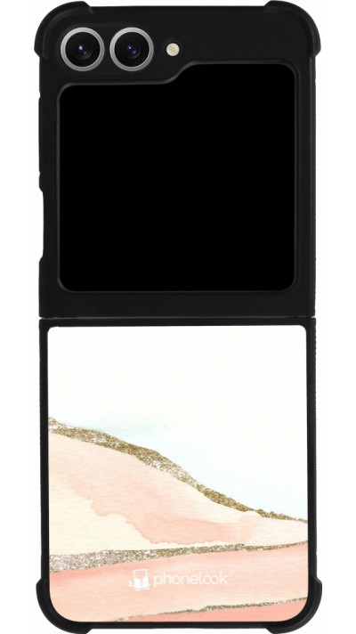 Coque Samsung Galaxy Z Flip6 - Silicone rigide noir Shimmering Orange