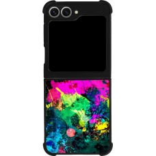 Samsung Galaxy Z Flip6 Case Hülle - Silikon schwarz Splash paint