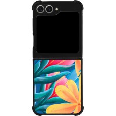 Coque Samsung Galaxy Z Flip6 - Silicone rigide noir Spring 23 colorful flowers