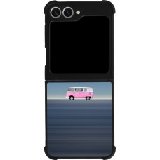 Coque Samsung Galaxy Z Flip6 - Silicone rigide noir Spring 23 pink bus