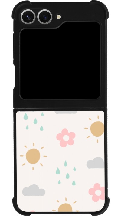 Coque Samsung Galaxy Z Flip6 - Silicone rigide noir Spring 23 weather