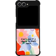 Coque Samsung Galaxy Z Flip6 - Silicone rigide noir Every day is a chance Spring 2026