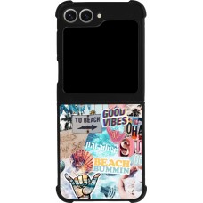 Coque Samsung Galaxy Z Flip6 - Silicone rigide noir Summer 20 collage