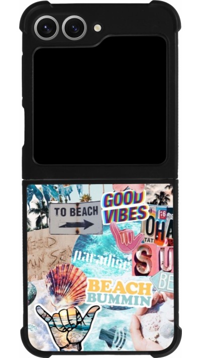 Coque Samsung Galaxy Z Flip6 - Silicone rigide noir Summer 20 collage