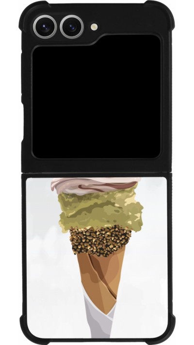 Coque Samsung Galaxy Z Flip6 - Silicone rigide noir Summer 2025 Cornet