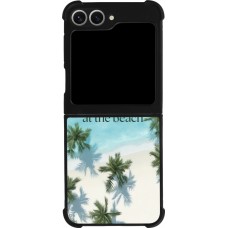 Coque Samsung Galaxy Z Flip6 - Silicone rigide noir Summer 2025 Life is better at the beach