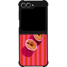 Coque Samsung Galaxy Z Flip6 - Silicone rigide noir Passion fruit Summer 2026