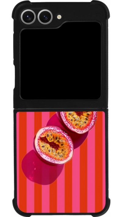 Coque Samsung Galaxy Z Flip6 - Silicone rigide noir Passion fruit Summer 2026