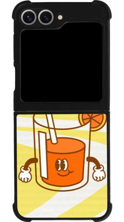 Coque Samsung Galaxy Z Flip6 - Silicone rigide noir Summer drink 2026