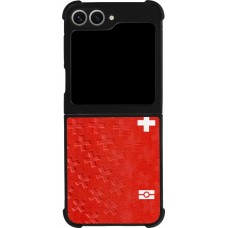 Coque Samsung Galaxy Z Flip6 - Silicone rigide noir Swiss Passport
