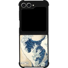 Samsung Galaxy Z Flip6 Case Hülle - Silikon schwarz Kunstbild - Die große Welle vor Kanagawa - Hokusai
