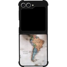 Coque Samsung Galaxy Z Flip6 - Silicone rigide noir Travel 01