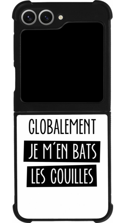 Coque Samsung Galaxy Z Flip6 - Silicone rigide noir Le truc globalement bats les couilles