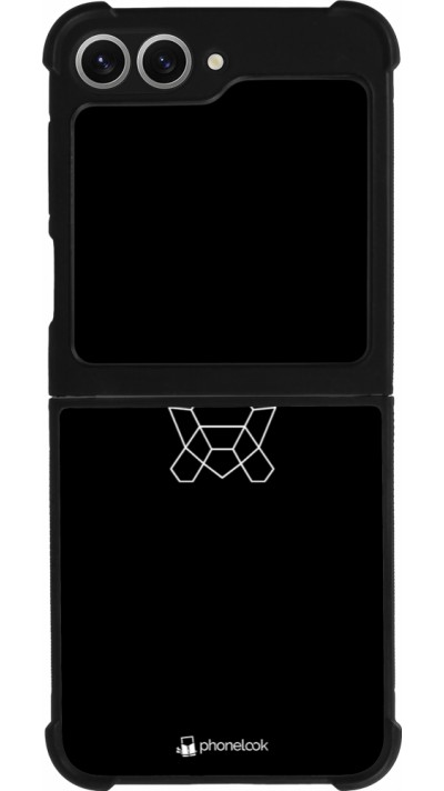 Coque Samsung Galaxy Z Flip6 - Silicone rigide noir Turtles lines on black