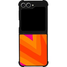 Coque Samsung Galaxy Z Flip6 - Silicone rigide noir Valentine 2024 heart gradient