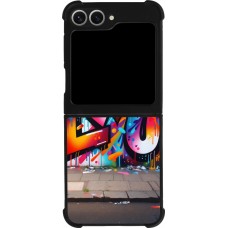 Coque Samsung Galaxy Z Flip6 - Silicone rigide noir Valentine 2025 Love U Tag
