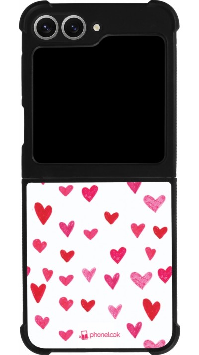 Coque Samsung Galaxy Z Flip6 - Silicone rigide noir Valentine 2022 Many pink hearts