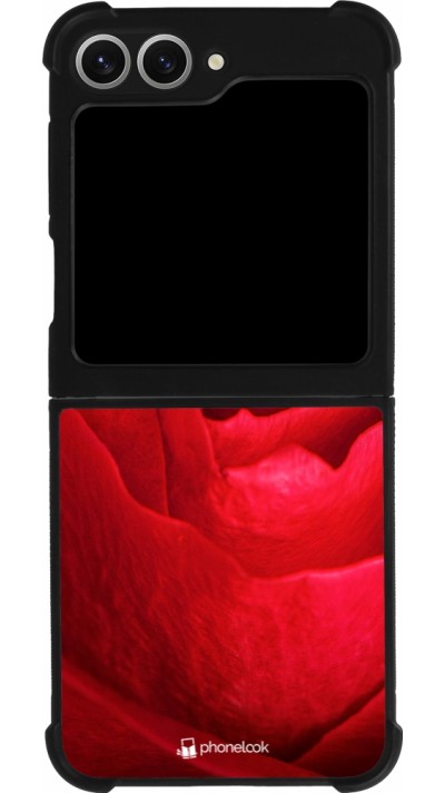 Coque Samsung Galaxy Z Flip6 - Silicone rigide noir Valentine 2022 Rose