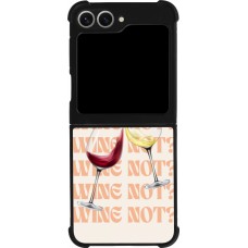 Coque Samsung Galaxy Z Flip6 - Silicone rigide noir Wine not