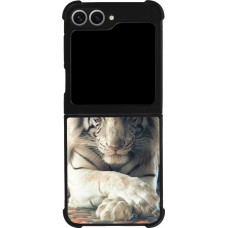 Coque Samsung Galaxy Z Flip6 - Silicone rigide noir Zen Tiger