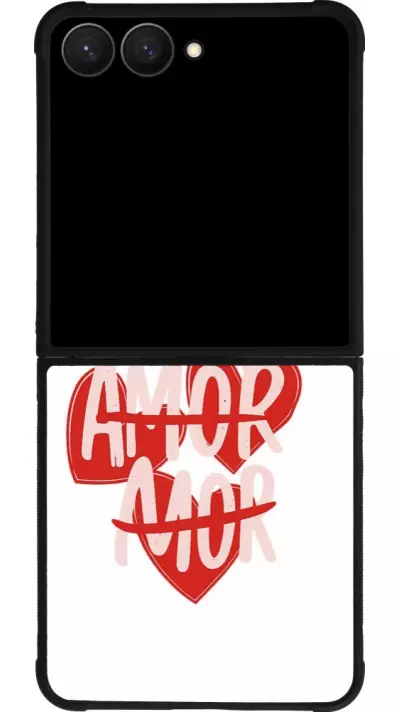 Coque Samsung Galaxy Z Flip7 - Silicone rigide noir Saint Valentines Day 26 Amor