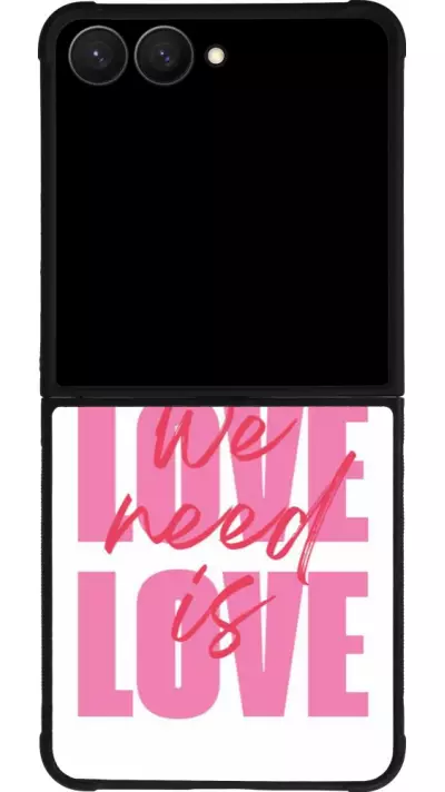 Coque Samsung Galaxy Z Flip7 - Silicone rigide noir Saint Valentines Day 26 Love all we need is