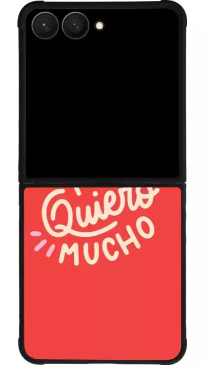Coque Samsung Galaxy Z Flip7 - Silicone rigide noir Saint Valentines Day 26 Te quiero mucho