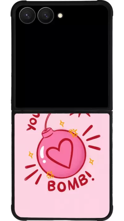 Coque Samsung Galaxy Z Flip7 - Silicone rigide noir Saint Valentines Day 26 You are the bomb
