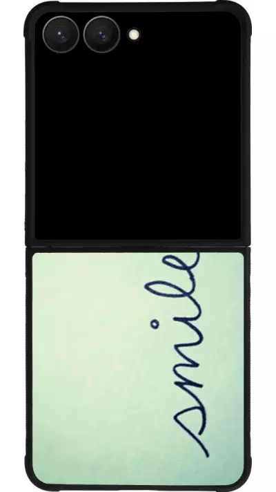 Coque Samsung Galaxy Z Flip7 - Silicone rigide noir Smile