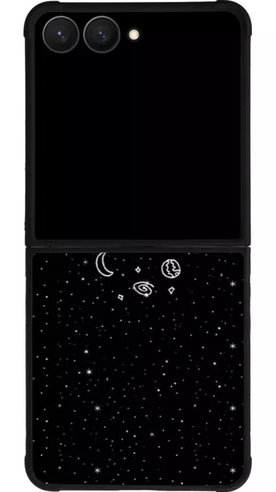 Coque Samsung Galaxy Z Flip7 - Silicone rigide noir Space Doodle