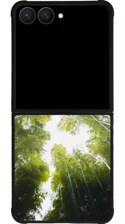 Coque Samsung Galaxy Z Flip7 - Silicone rigide noir Spring 23 forest blue sky
