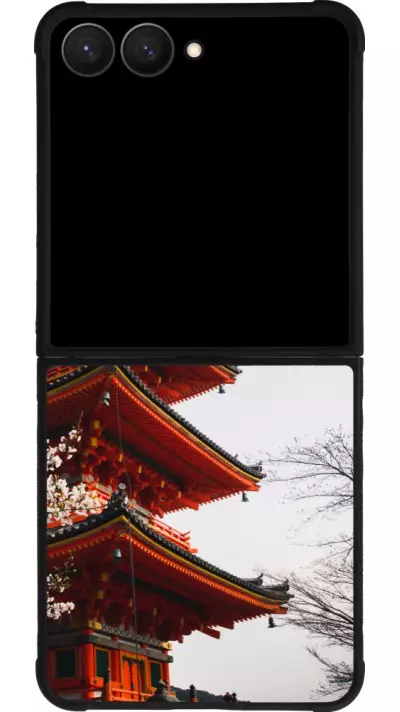 Coque Samsung Galaxy Z Flip7 - Silicone rigide noir Spring 23 Japan