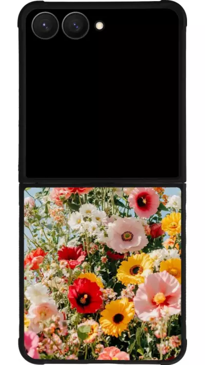 Coque Samsung Galaxy Z Flip7 - Silicone rigide noir Spring flowers Spring 2026