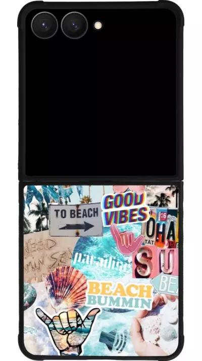 Coque Samsung Galaxy Z Flip7 - Silicone rigide noir Summer 20 collage