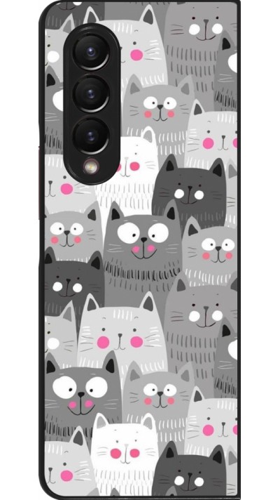 Coque Samsung Galaxy Z Fold3 5G - Chats gris troupeau