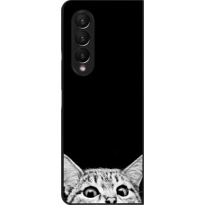 Samsung Galaxy Z Fold3 5G Case Hülle - Cat Looking Up Black