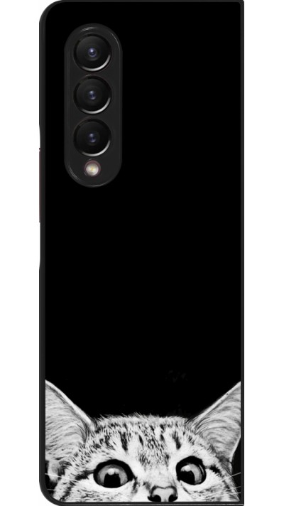 Coque Samsung Galaxy Z Fold3 5G - Cat Looking Up Black