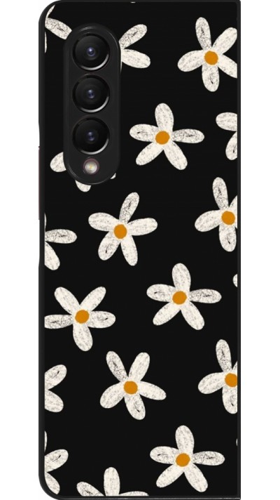 Samsung Galaxy Z Fold3 5G Case Hülle - Easter 2024 white on black flower