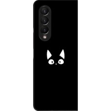 Coque Samsung Galaxy Z Fold3 5G - Funny cat on black