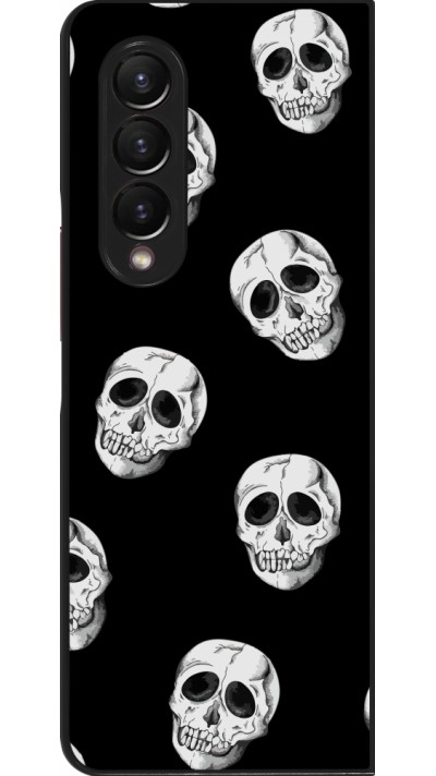 Coque Samsung Galaxy Z Fold3 5G - Halloween 22 vintage black and white skulls