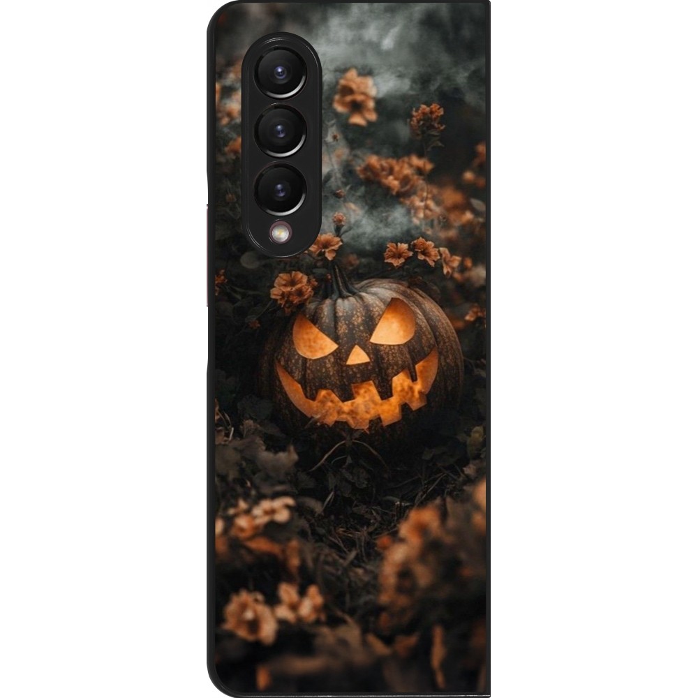 Samsung Galaxy Z Fold3 5G Case Hülle - Halloween 2025 Pumpkin with flowers